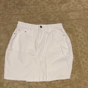 White denim like  Mini Skirt